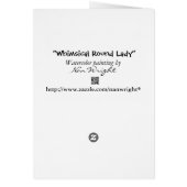 形ユーモアのある状のレディーカード (裏面)