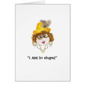 形ユーモアのある状のレディーカード (正面)