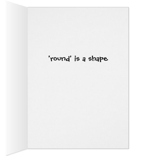 形ユーモアのある状のレディーカード (内側 (右))