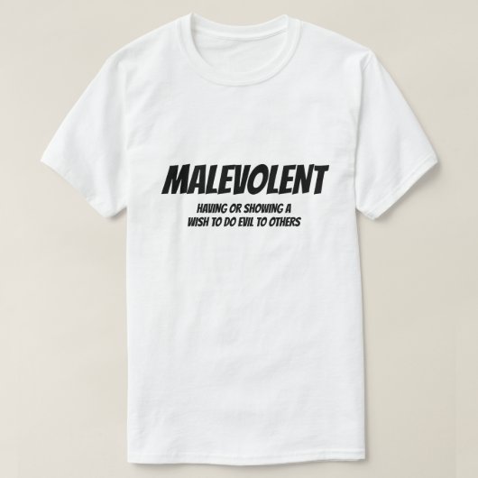 形容詞：悪意のある Tシャツ (デザイン正面)