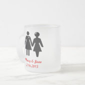 形式的にガールフレンド フロストグラスマグカップ (正面左)