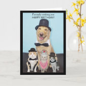 形式的にハッピーバースデーを望みます カード (黄色い花)