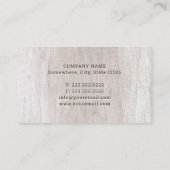 形成外科医のエレガントで軽い木製の質 名刺 (裏面)