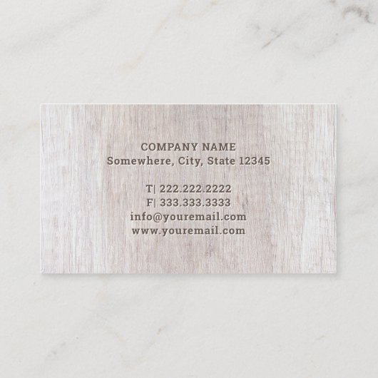 形成外科医のエレガントで軽い木製の質 名刺 (裏面)