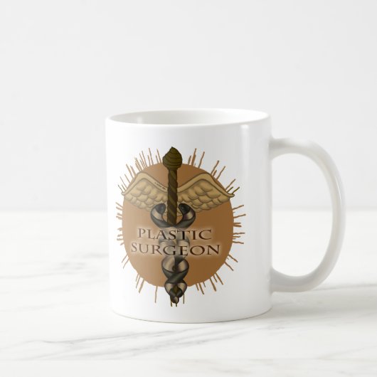形成外科医のカドゥケウス コーヒーマグカップ (右)