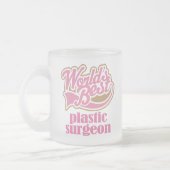 形成外科医のピンクのギフト フロストグラスマグカップ (左)