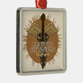 形成外科医者 カデュケウス スクエア オーナメント (右)