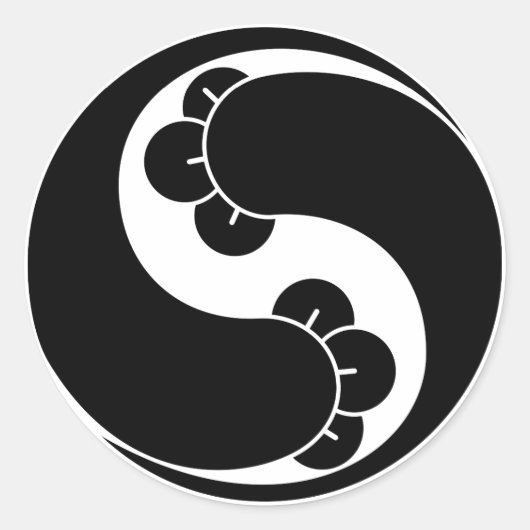 形状の変更2つのクローブの渦巻き ラウンドシール (正面)