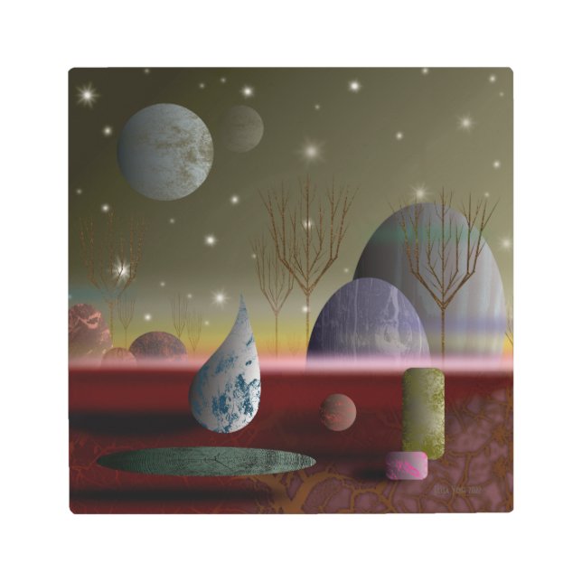 形状の惑星12x12金属プリント メタルプリント (正面)