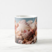 形状の貝殻の組ユニーク成 コーヒーマグカップ (中央)