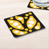 形状オーガニック抽象芸術フロー スクエアペーパーコースター (アングル)