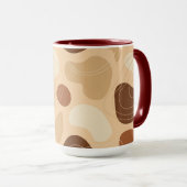 形状オーガニック茶色とベージュ マグカップ (正面右)