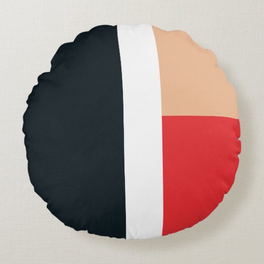 形状カラフルパターン ラウンドクッション (正面)