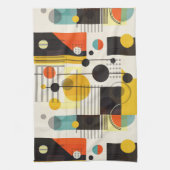 形状カラフル構成 キッチンタオル (縦)