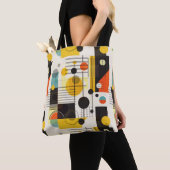 形状カラフル構成 トートバッグ (クローズアップ)