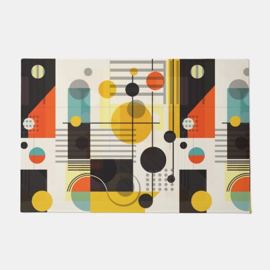 形状カラフル構成 ドアマット (正面)