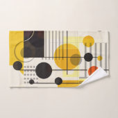 形状カラフル構成 バスタオルセット (ハンドタオル)