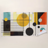 形状カラフル構成 ビーチタオル (正面)