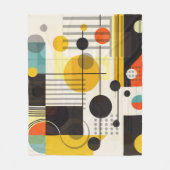 形状カラフル構成 フリースブランケット (正面)