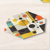 形状カラフル構成 ペーパーコースター (アングル)