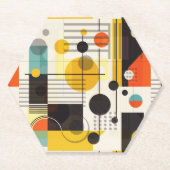 形状カラフル構成 ペーパーコースター (正面)