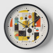 形状カラフル構成 壁時計 (正面)
