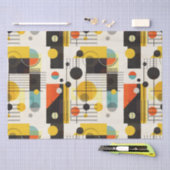 形状カラフル構成 薄葉紙 (クラフト)