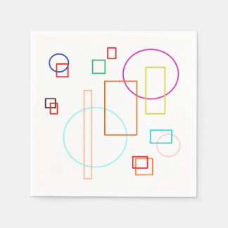 形状カラフル紙ナプキン スタンダードカクテルナプキン