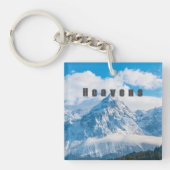 形状スクエア天国スカイイメージと文字アクリル キーホルダー (正面)