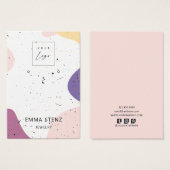 形状テクスチモダンュースタッドイヤリングディスプレイカード (正面&裏面)