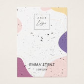 形状テクスチモダンュースタッドイヤリングディスプレイカード (正面)