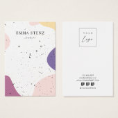 形状テクスモダンチャ付きイヤリング表示カード (正面&裏面)