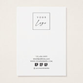 形状テクスモダンチャ付きイヤリング表示カード (裏面)