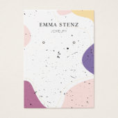 形状テクスモダンチャ付きイヤリング表示カード (正面)