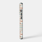 形状パタアステカーンさびティール（緑がかった色）クリーム iPhoneケース (左側面)