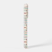 形状パタアステカーンさびティール(緑がかった色)クリーム iPhoneケース (右側面)