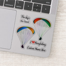 形状パラグライダーをテーマにした輪郭カットビニール シール