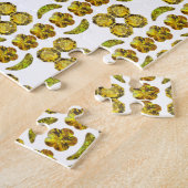 形状ファンシー宝石アートイエロー ジグソーパズル (側面)