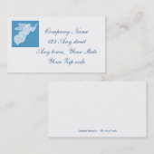 形状メモの背景を持つ青い天使 名刺 (正面/裏面)