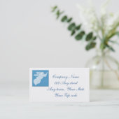 形状メモの背景を持つ青い天使 名刺 (スタンド正面)