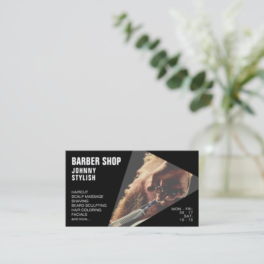 形状モダンイメージ名刺 名刺 (スタンド正面)