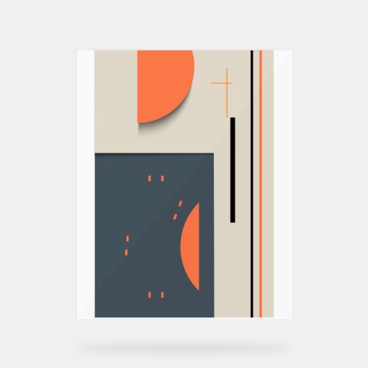 形状モダン形状 アクリルサイン (正面)