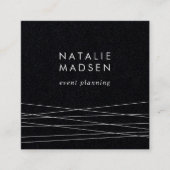 形状モダン |黒 スクエア名刺 (正面)