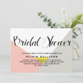 形状モダン | Pink Bridal Showerのご招待 招待状 (スタンド正面)