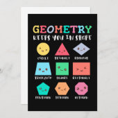 形状保のジオメトリ、幾何形状 招待状 (正面/裏面)