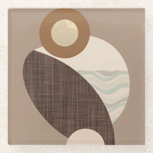 形状自然 ガラスコースター (正面)