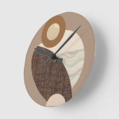 形状自然 ラウンド壁時計 (傾斜)