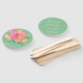 形状：丸いハンドファン「ピンクの花」 ハンドファン (組立なし)