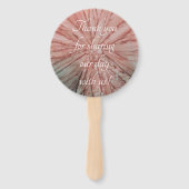 形状:丸い手ファン「ピンク色の花」 ハンドファン (裏面)