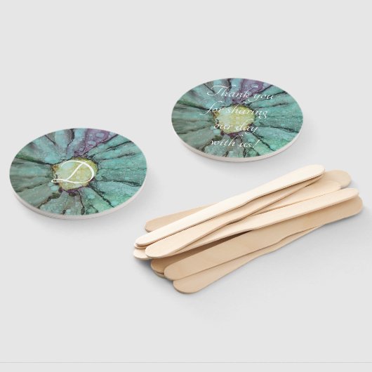 形状:丸い手ファン「緑と黄色の花」 ハンドファン (組立なし)